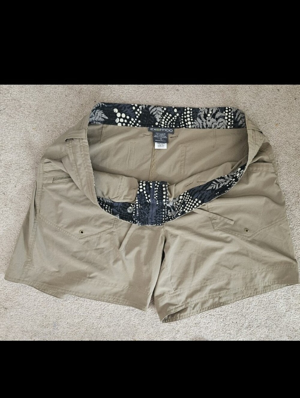 Exofficio Khaki Cargo Pants Size 14 - Picture 8 of 8